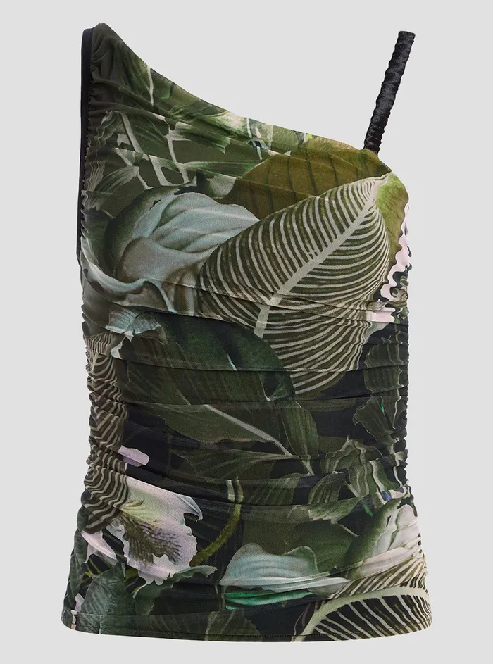 Women Fashion Tops GUESS Eco Moonlit Tropic Garden Dinah Top Women Fashion Tops GUESS Eco Moonlit Tropic Garden Dinah Top