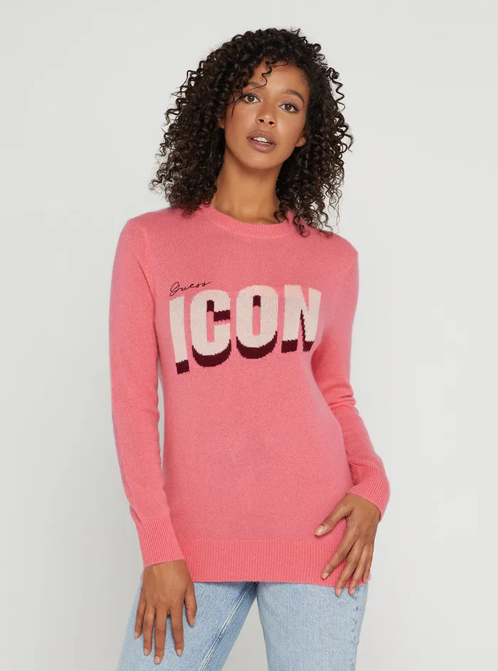 Women Fashion Tops GUESS Eco Pink Juliette Knit Top