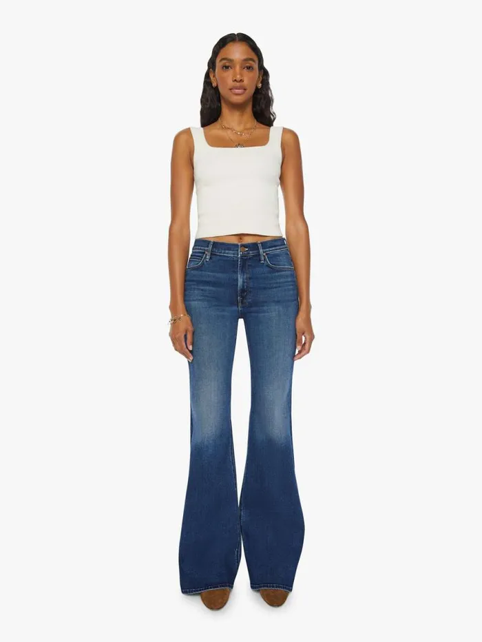 Women Flare Mother Denim The Doozy Blue