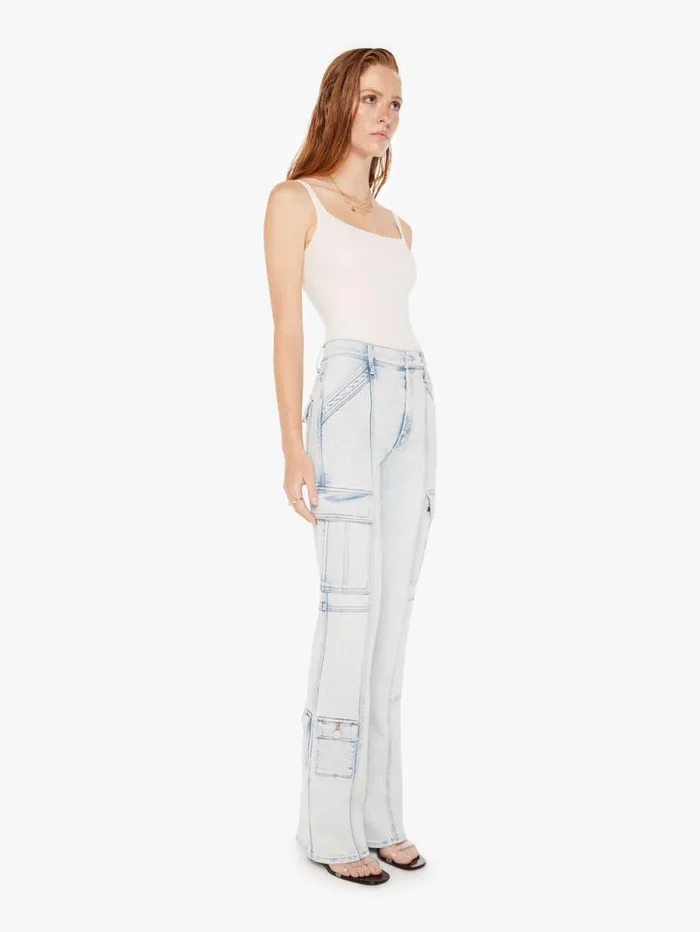 Women Flare Mother Denim The Swiss Army Desperado Heel Blue lightpastel