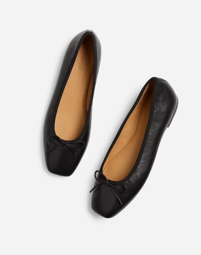 Women Flats and Loafers Madewell The Anelise Ballet Flat True Black
