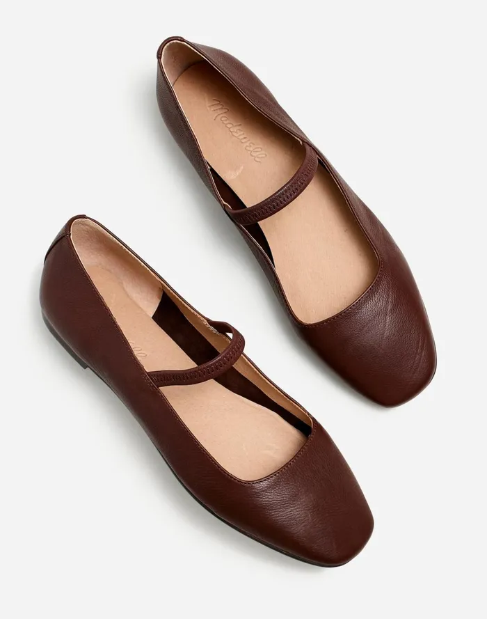 Women Flats and Loafers Madewell The Greta Ballet Flat Chocolate Raisin