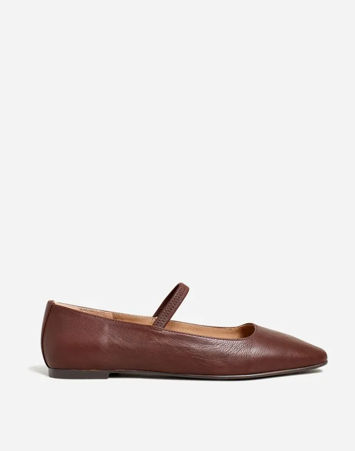 Women Flats and Loafers Madewell The Greta Ballet Flat Chocolate Raisin