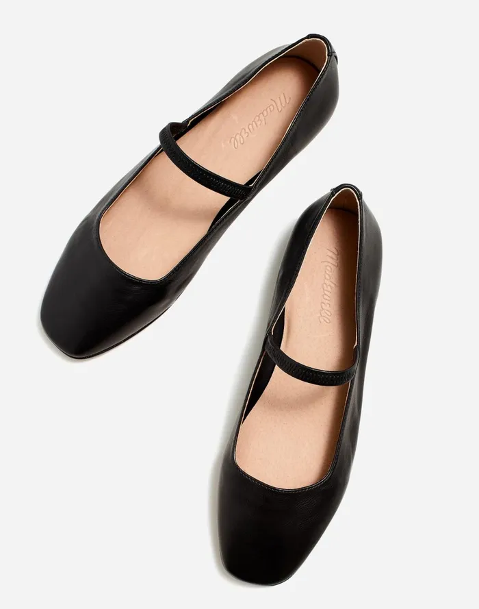 Women Flats and Loafers Madewell The Greta Ballet Flat True Black