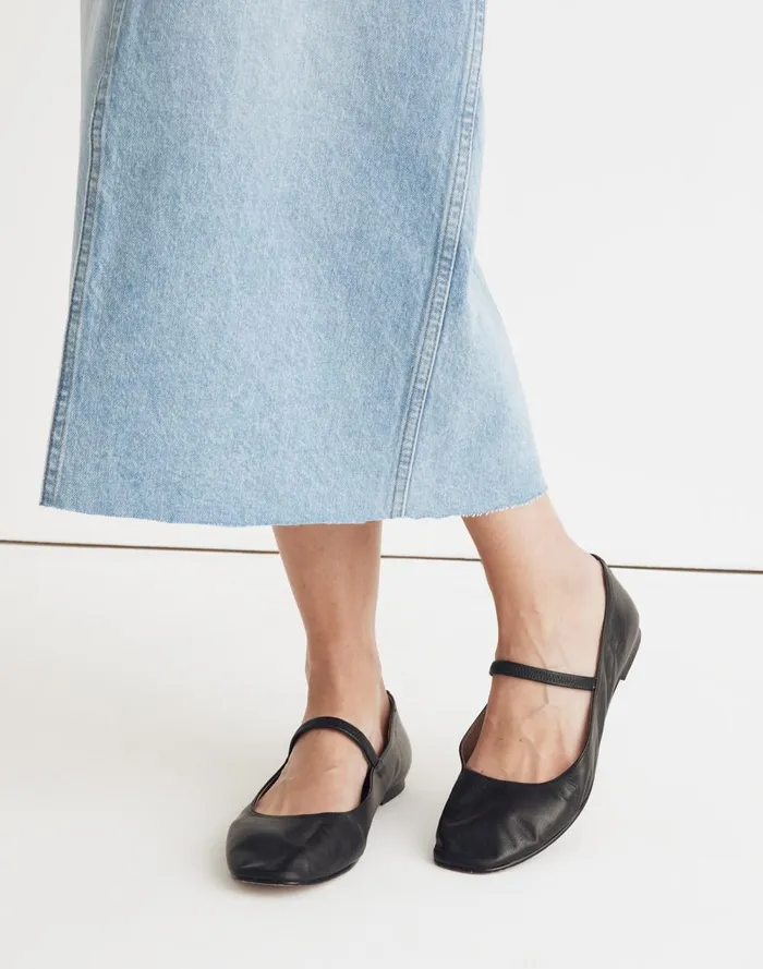Women Flats and Loafers Madewell The Greta Ballet Flat True Black