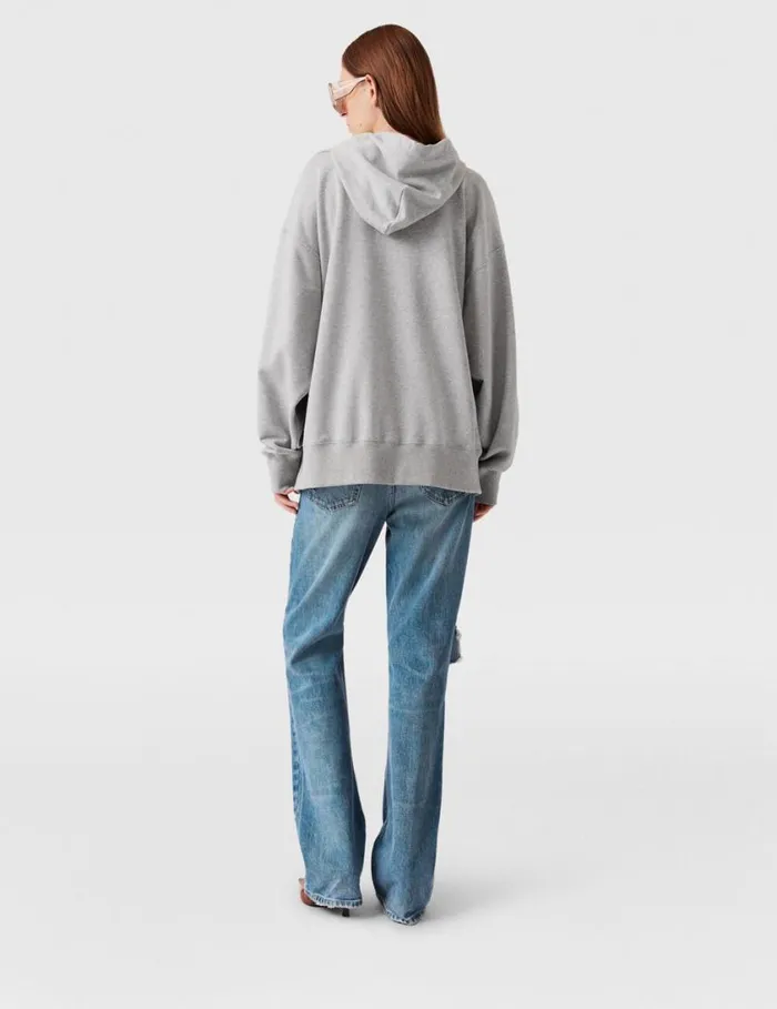 Women Floral Embroidered Logo Hoodie Grey Melange Stella McCartney Sweatshirts And TShirts Women Floral Embroidered Logo Hoodie Grey Melange Stella McCartney Sweatshirts And TShirts