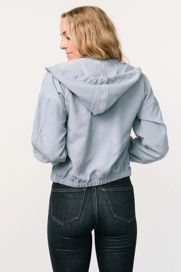 Women Frankie Zip Jacket Dusty Blue Baltic Born Outerwear Women Frankie Zip Jacket Dusty Blue Baltic Born Outerwear