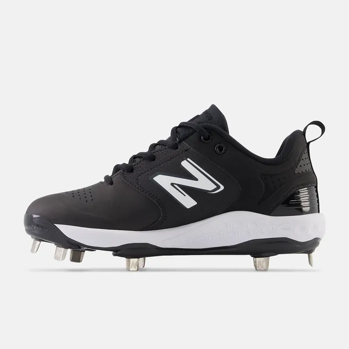 Women Fresh Foam X Velo V3 Metal Synthetics Black With White New Balance Softball