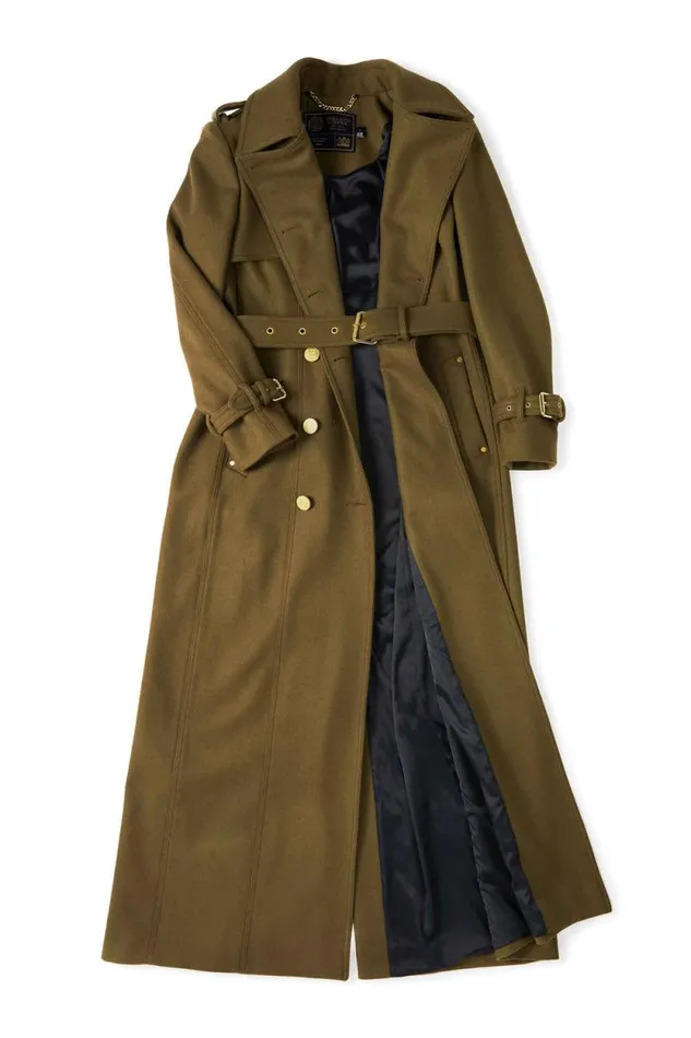 Women Full Length Chelsea Trench Coat Khaki Holland Cooper Tailoring