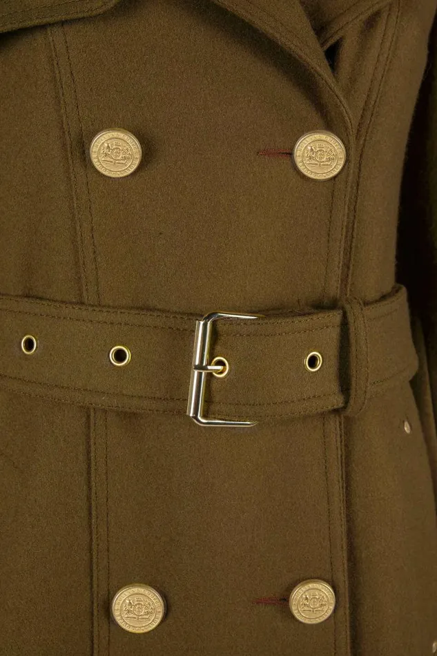 Women Full Length Chelsea Trench Coat Khaki Holland Cooper Tailoring
