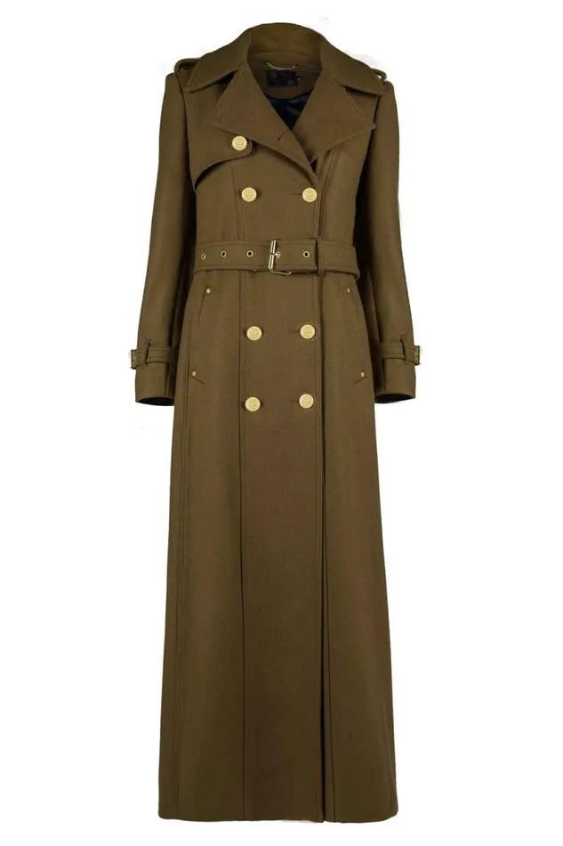 Women Full Length Chelsea Trench Coat Khaki Holland Cooper Tailoring