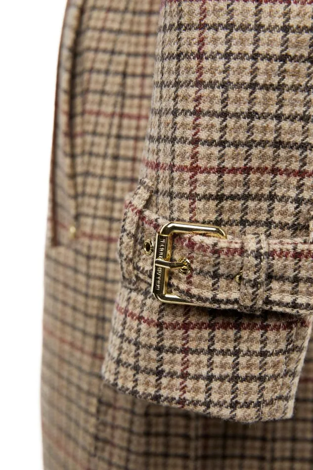 Women Full Length Marlborough Trench Coat Charlton Tweed Holland Cooper Tailoring