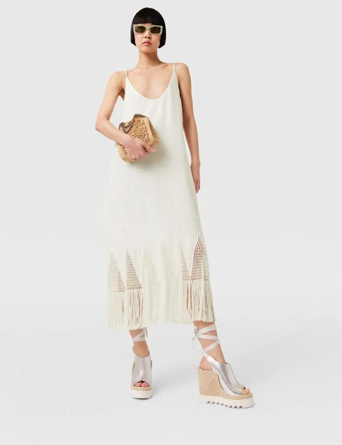 Women Gaia Metallic Heeled Espadrilles Silver Stella McCartney Espadrilles
