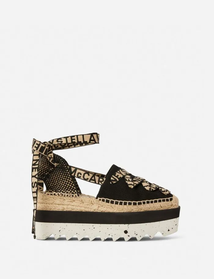 Women Gaia Platform Espadrilles Black Stella McCartney Espadrilles
