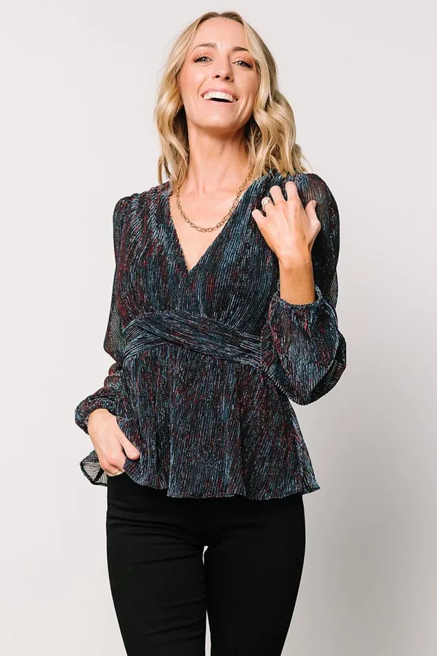 Women Genesis Shimmer Top Blue Red Baltic Born Blouses and Shirts Women Genesis Shimmer Top Blue Red Baltic Born Blouses and Shirts