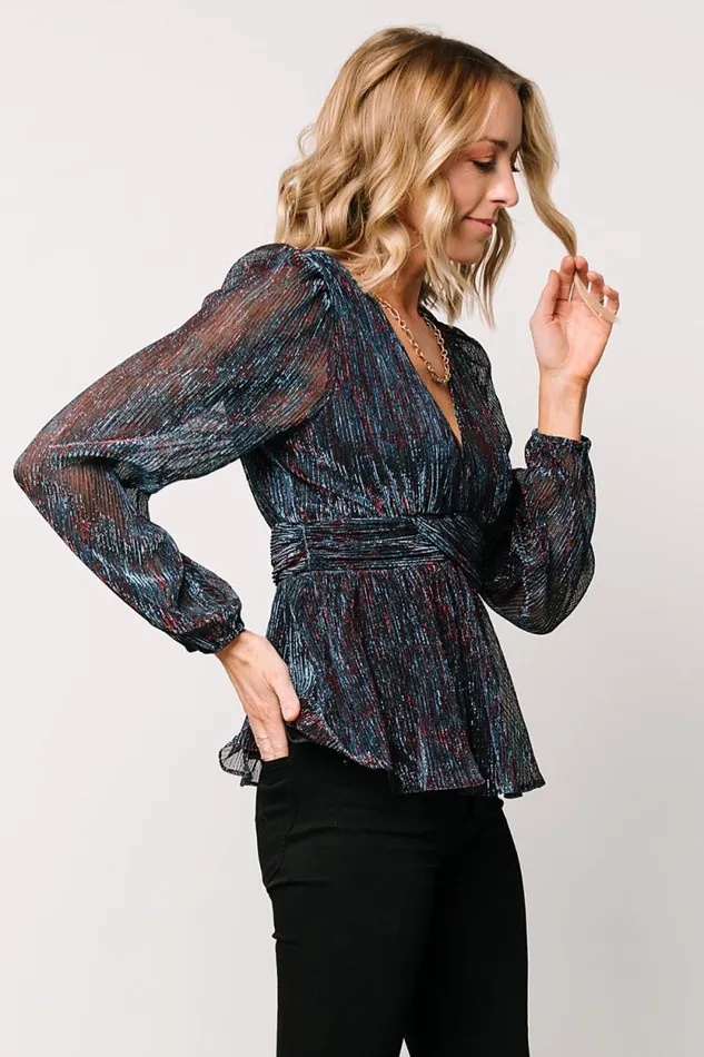 Women Genesis Shimmer Top Blue Red Baltic Born Blouses and Shirts Women Genesis Shimmer Top Blue Red Baltic Born Blouses and Shirts