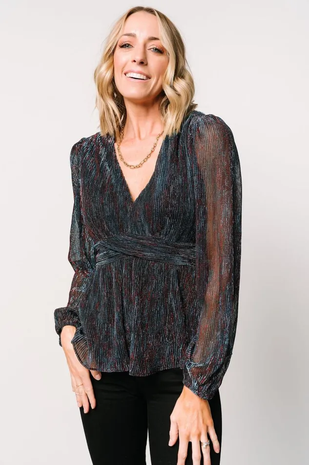 Women Genesis Shimmer Top Blue Red Baltic Born Blouses and Shirts Women Genesis Shimmer Top Blue Red Baltic Born Blouses and Shirts