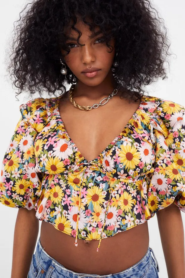 Women Glenn Crop Top Yellow For Love and Lemons Tops Women Glenn Crop Top Yellow For Love and Lemons Tops