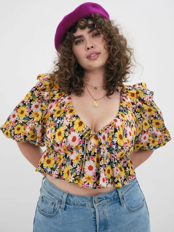 Women Glenn Crop Top Yellow For Love and Lemons Tops Women Glenn Crop Top Yellow For Love and Lemons Tops