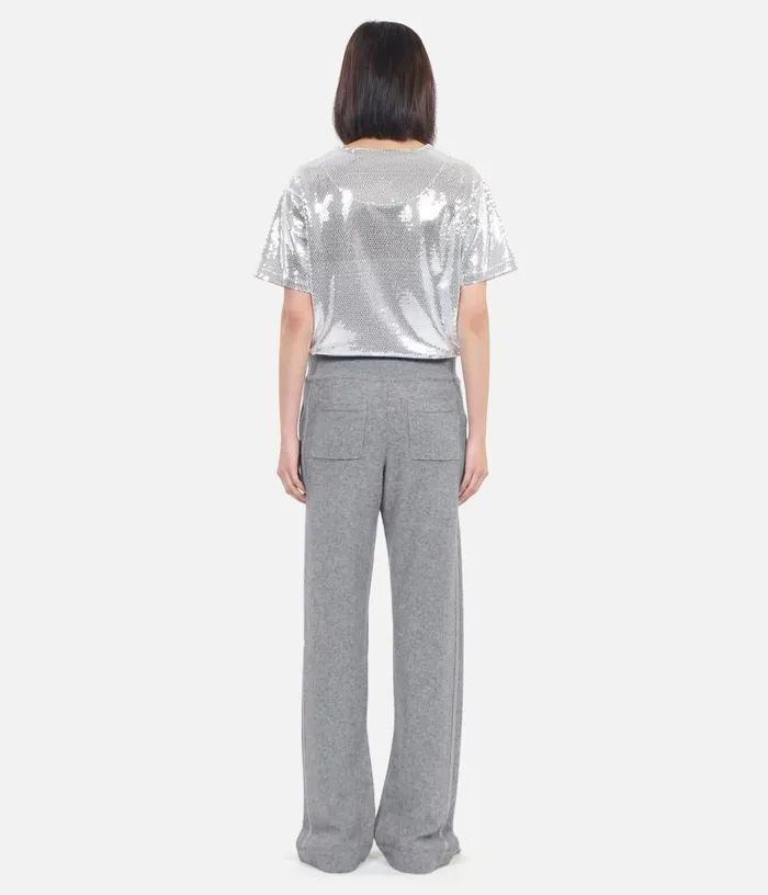 Women Grey Wool And Cashmere Trousers THE KOOPLES Jeans and Pants