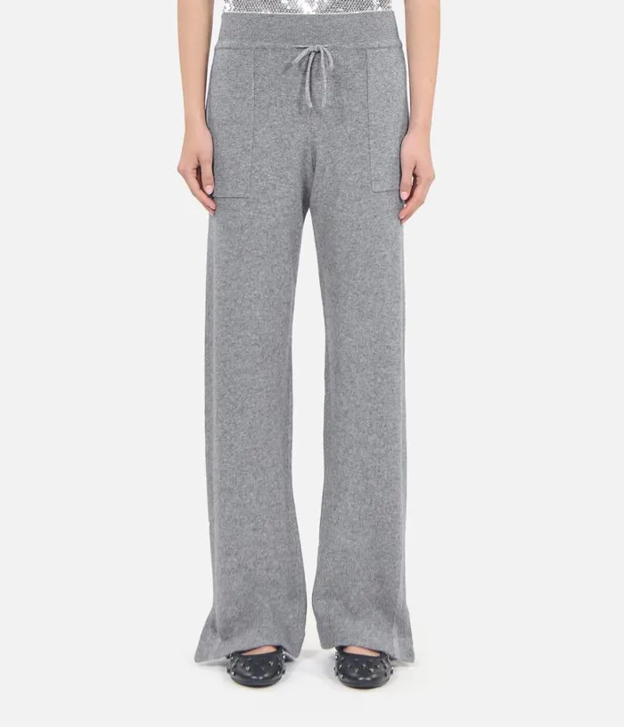 Women Grey Wool And Cashmere Trousers THE KOOPLES Jeans and Pants