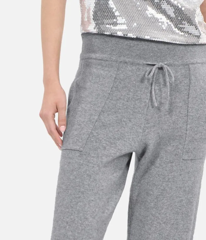 Women Grey Wool And Cashmere Trousers THE KOOPLES Jeans and Pants