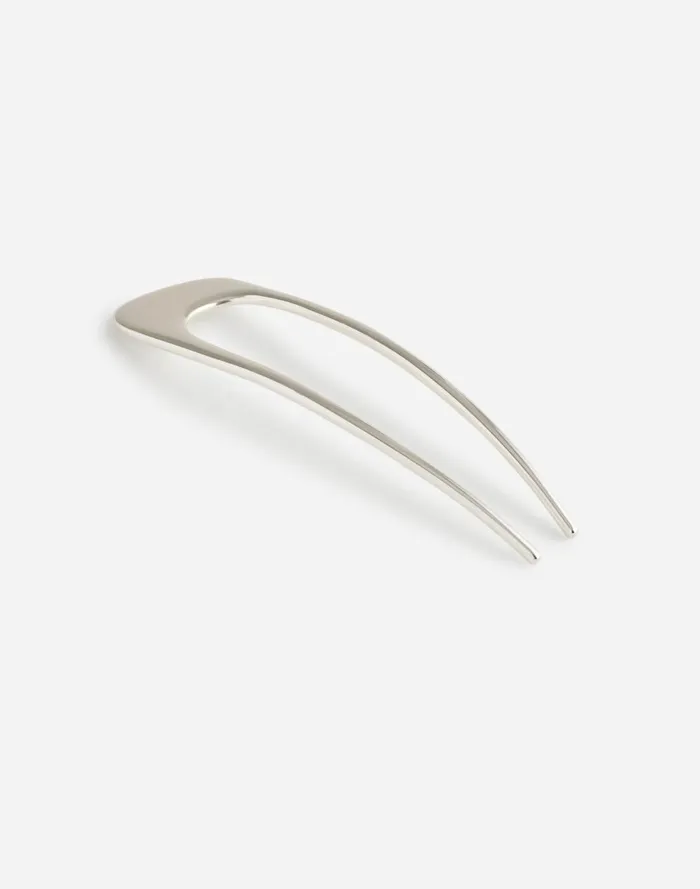 Women Hair Accessories Madewell Organic French Hair Pin Light Silver Ox
