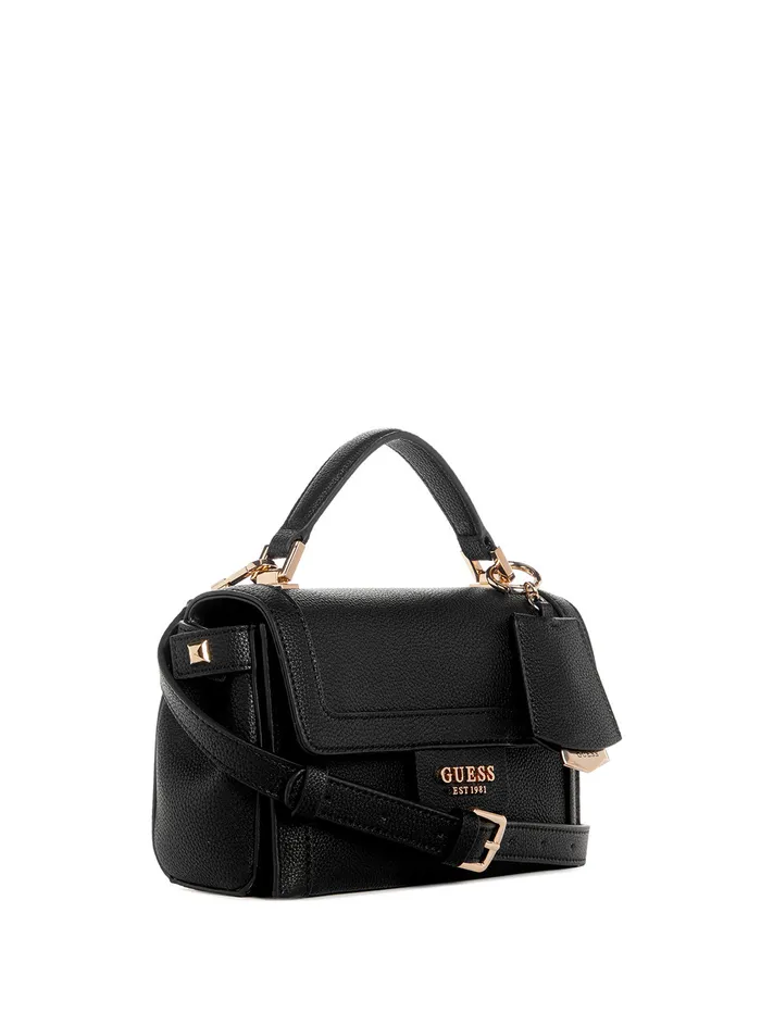 Women Half Flap GUESS Black Angy Crossbody Bag