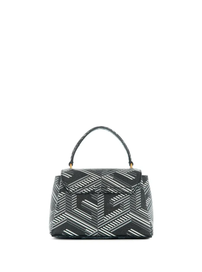 Women Half Flap GUESS Black Logo Montreal Mini Crossbody Bag