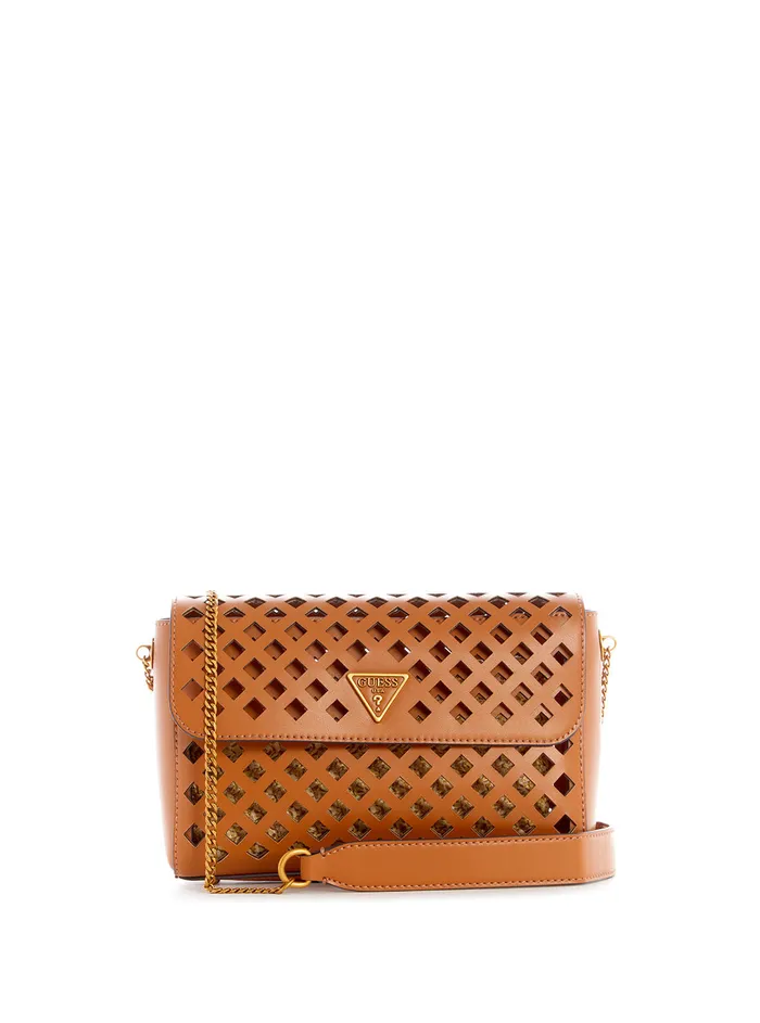 Women Half Flap GUESS Brown Aqua Crossbody Bag