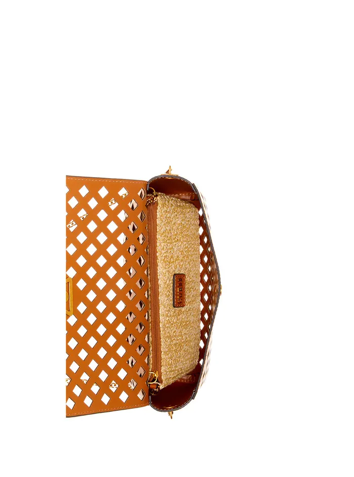 Women Half Flap GUESS Brown Aqua Crossbody Bag