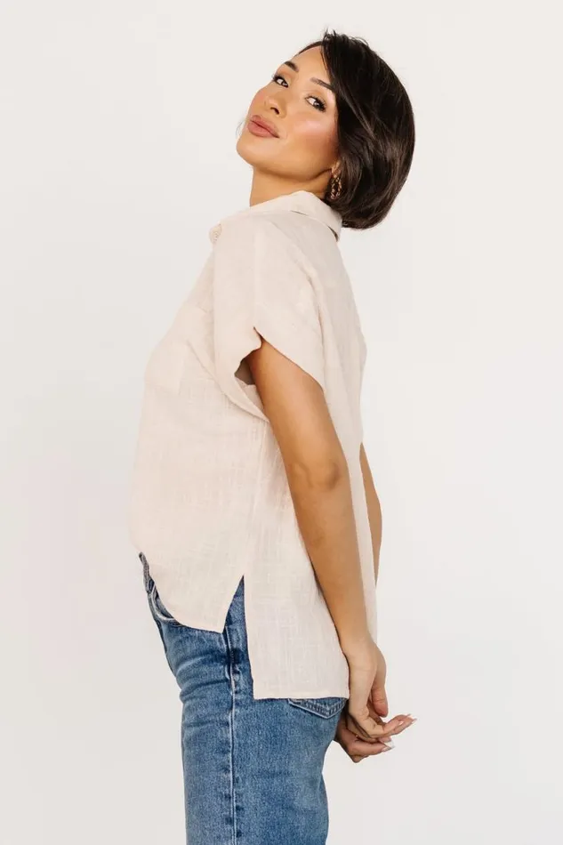 Women Hammond Short Sleeve Top Natural Baltic Born Blouses and Shirts Women Hammond Short Sleeve Top Natural Baltic Born Blouses and Shirts