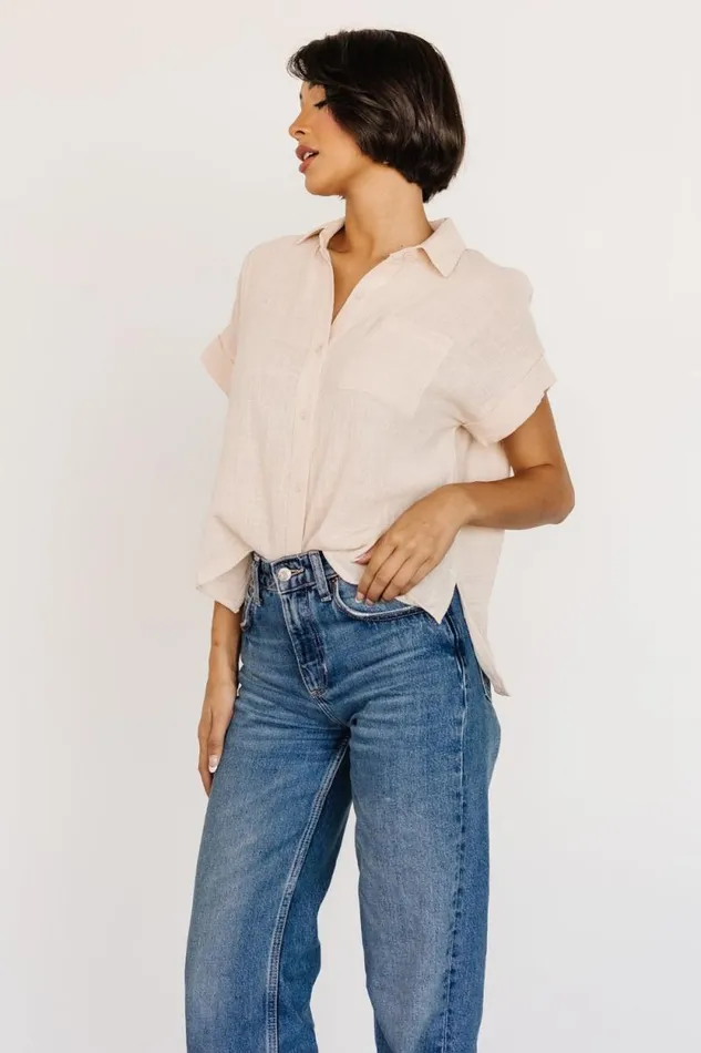 Women Hammond Short Sleeve Top Natural Baltic Born Blouses and Shirts Women Hammond Short Sleeve Top Natural Baltic Born Blouses and Shirts