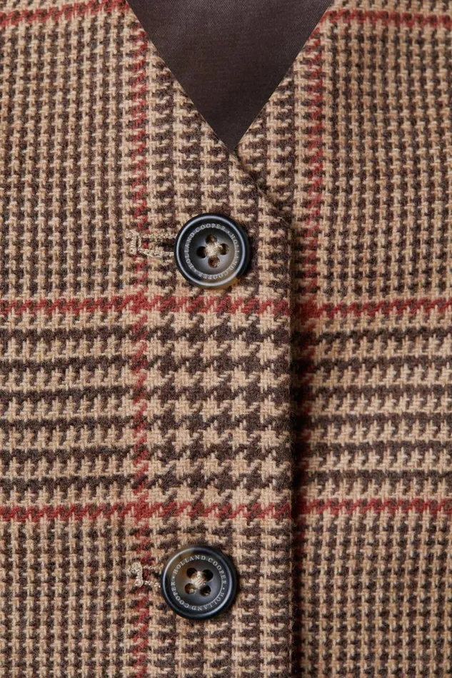 Women Hampton Waistcoat Clarence Check Merlot Holland Cooper Tailoring Women Hampton Waistcoat Clarence Check Merlot Holland Cooper Tailoring