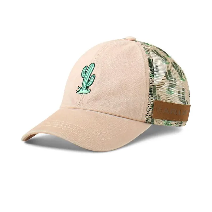 Women Hats and Caps Ariat Embroidered Cactus Cap Pink