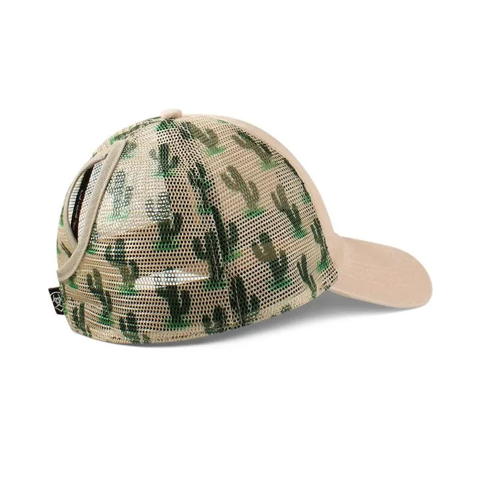 Women Hats and Caps Ariat Embroidered Cactus Cap Pink