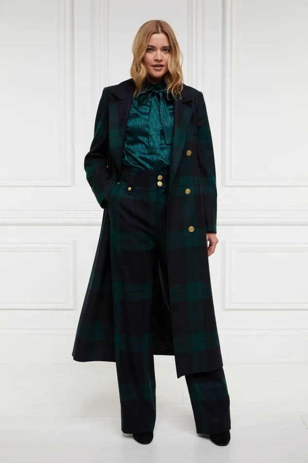 Women High Waisted Straight Trouser Blackwatch Holland Cooper Tailoring