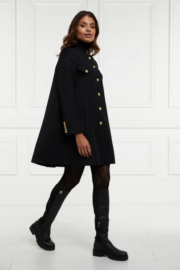 Women Highbury Cape Coat Black Twill Holland Cooper Capes