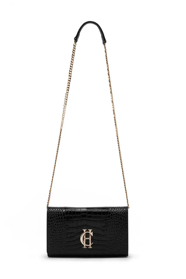 Women Highbury Clutch Bag Black Gold Holland Cooper Bags