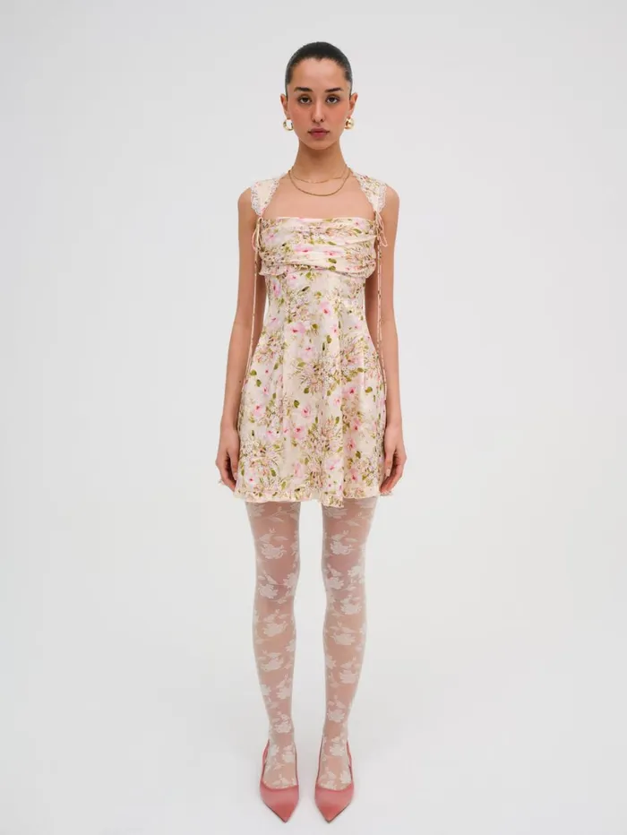 Women Holland Mini Dress Neutral For Love and Lemons Dresses