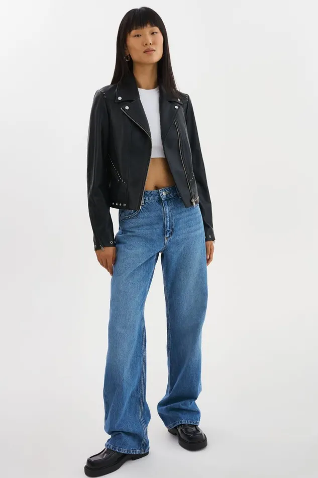 Women IDETTA Leather Biker Jacket Black LAMARQUE Leather Jackets Women IDETTA Leather Biker Jacket Black LAMARQUE Leather Jackets