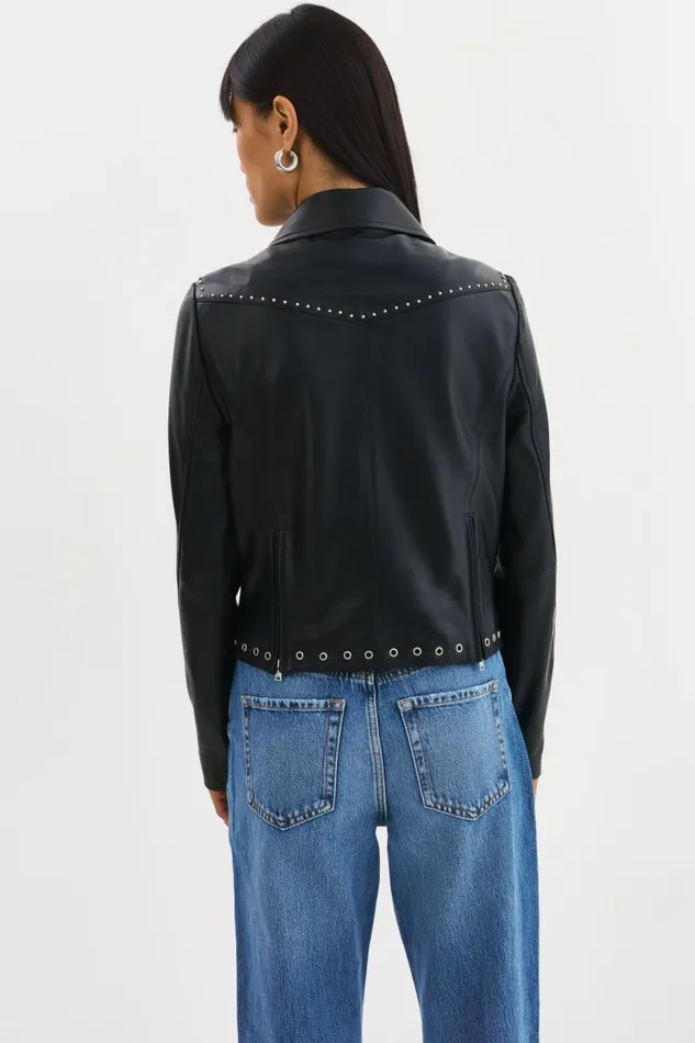 Women IDETTA Leather Biker Jacket Black LAMARQUE Leather Jackets Women IDETTA Leather Biker Jacket Black LAMARQUE Leather Jackets