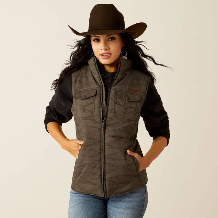 Women Jackets and Vests Ariat Grizzly Quilted Vest Banyan Bark