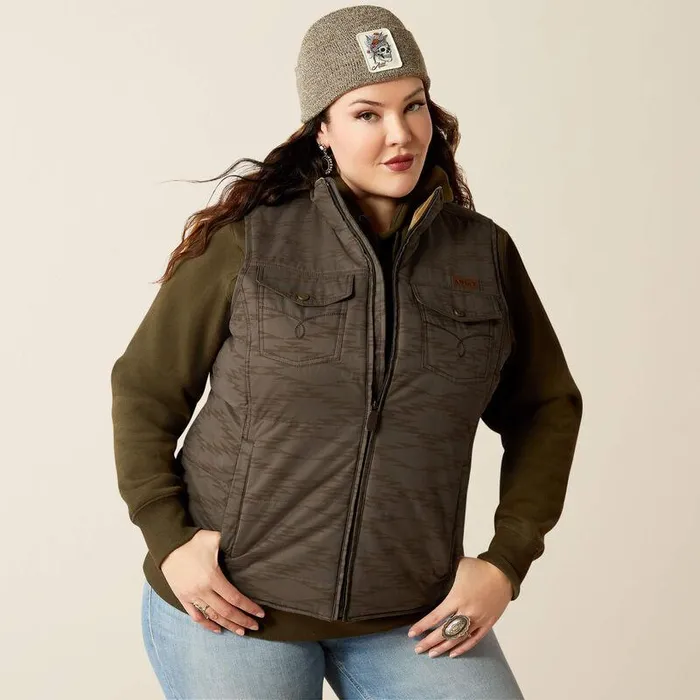 Women Jackets and Vests Ariat Grizzly Quilted Vest Banyan Bark Women Jackets and Vests Ariat Grizzly Quilted Vest Banyan Bark
