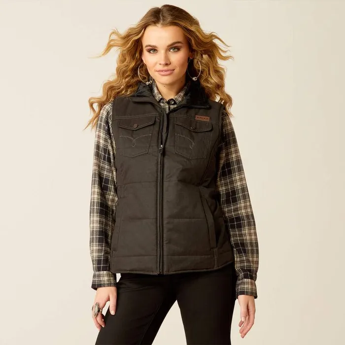Women Jackets and Vests Ariat Grizzly Quilted Vest Black