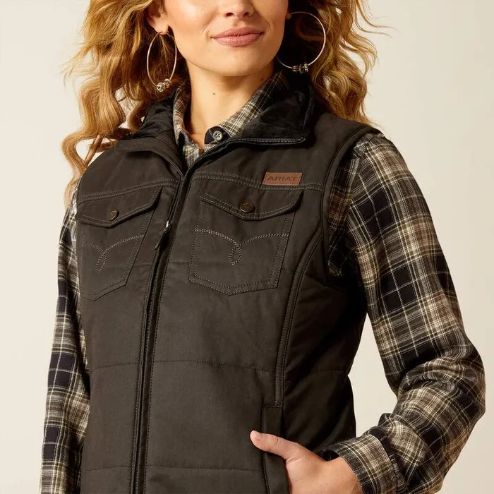 Women Jackets and Vests Ariat Grizzly Quilted Vest Black