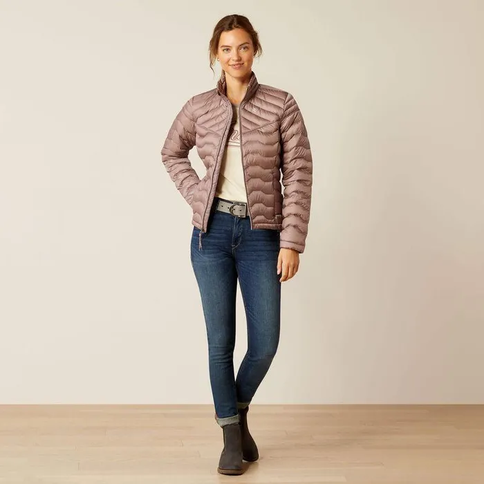 Women Jackets and Vests Ariat Ideal Down Jacket Purple Dove Women Jackets and Vests Ariat Ideal Down Jacket Purple Dove