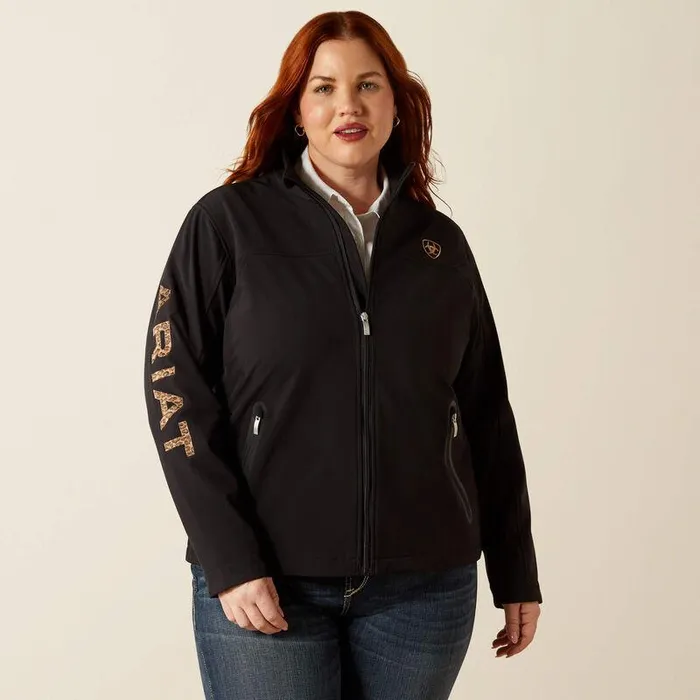Women Jackets and Vests Ariat New Team Softshell Jacket Blackandleopard