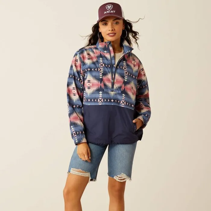 Women Jackets and Vests Ariat Whisper Pullover Jacket Grey Print