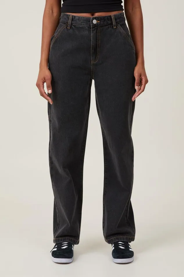 Women Jeans Cotton On Carpenter Jean Smokey Black